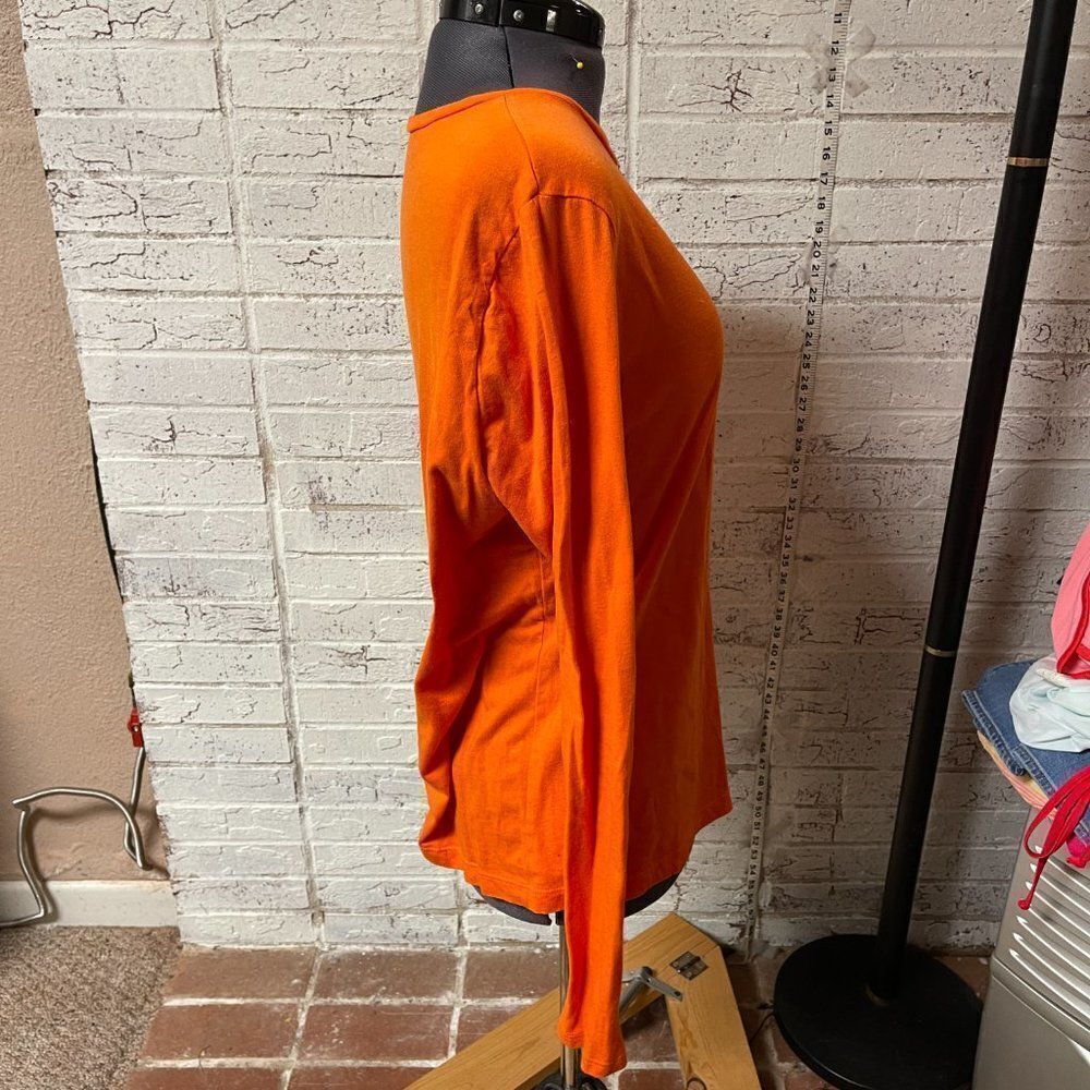 Happy Halloween Orange Black Witch Long SLeeve Tshirt XL - Picture 4 of 9